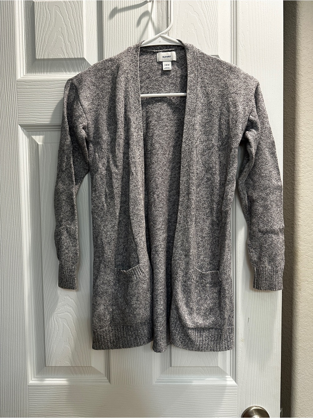 Old Navy Heather Gray Open-Front Knit Cardigan